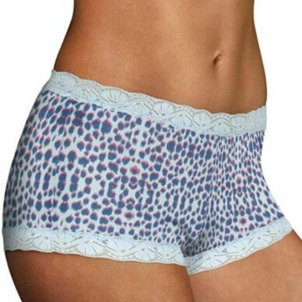 Maidenform NWT Brushed Spot One Fab Fit Microfiber Lace Trim Boyshort 40760 S 5
